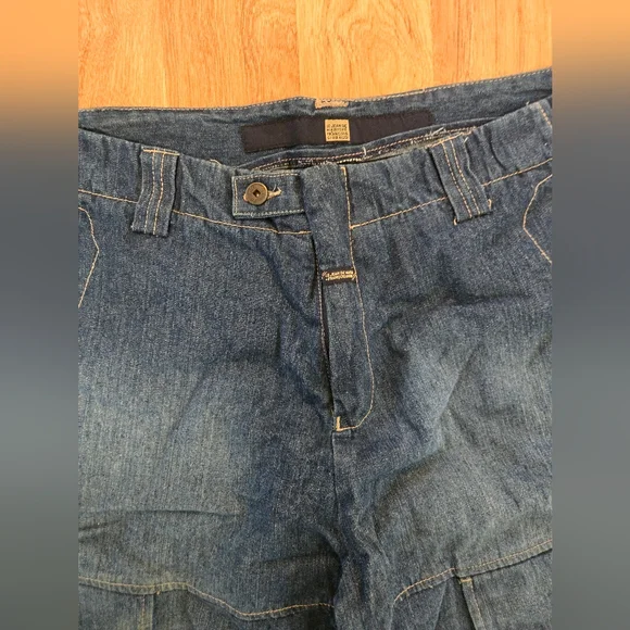 Vintage 90s Girbaud Denim Shuttle Shorts Mens Size 36 Blue Denim Skate - Picture 5 of 8